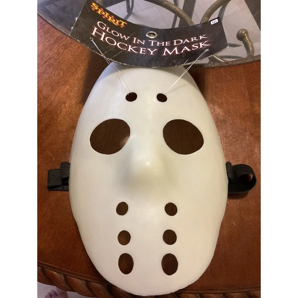 Friday the 13th Jason mask Voorhees Mask Hockey Halloween Horror Costume Glow Da - Picture 2 of 8